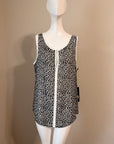 Black White Polka Dot Sleeveless Blouse