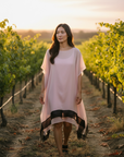 Pink Sheer Kimono Dress