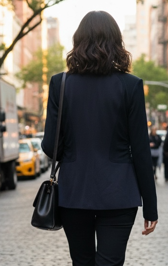 Iris Navy Detailed Blazer