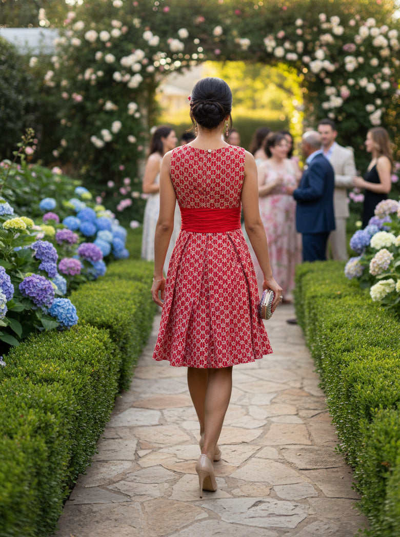 “It’s Time for a Kiki” Red Pleated Dress