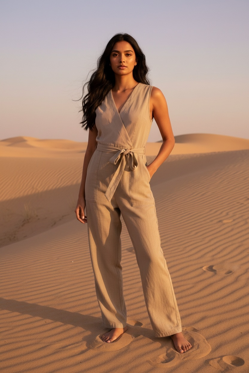 BCBG MaxAzaria Belted Jumpsuit