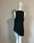 Brown Abstract Wrap Sleeveless Top