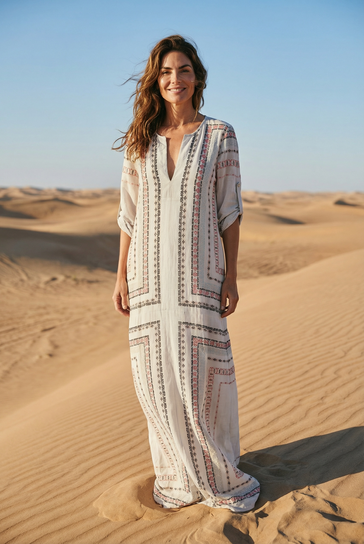 BCBG MaxAzaria Geo Shirtdress Maxi