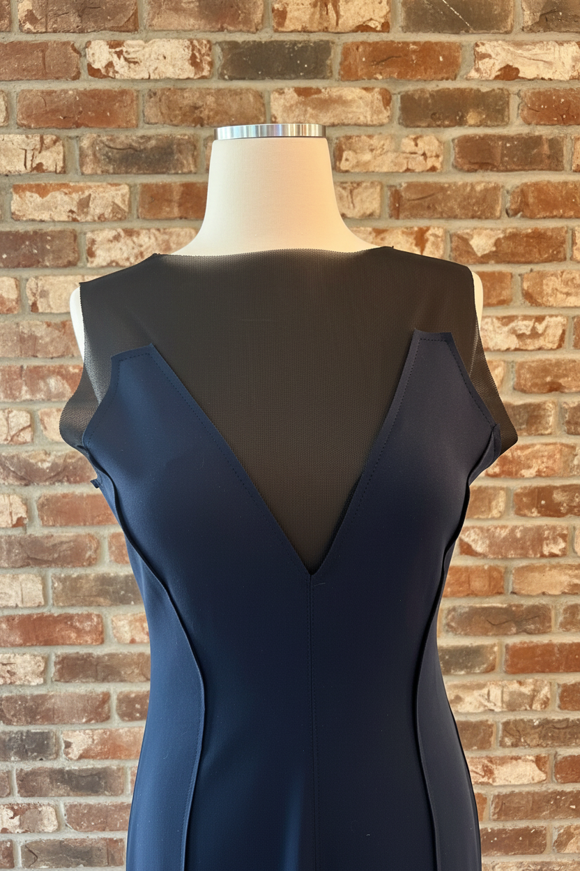Iris Navy “Scuba” Dress