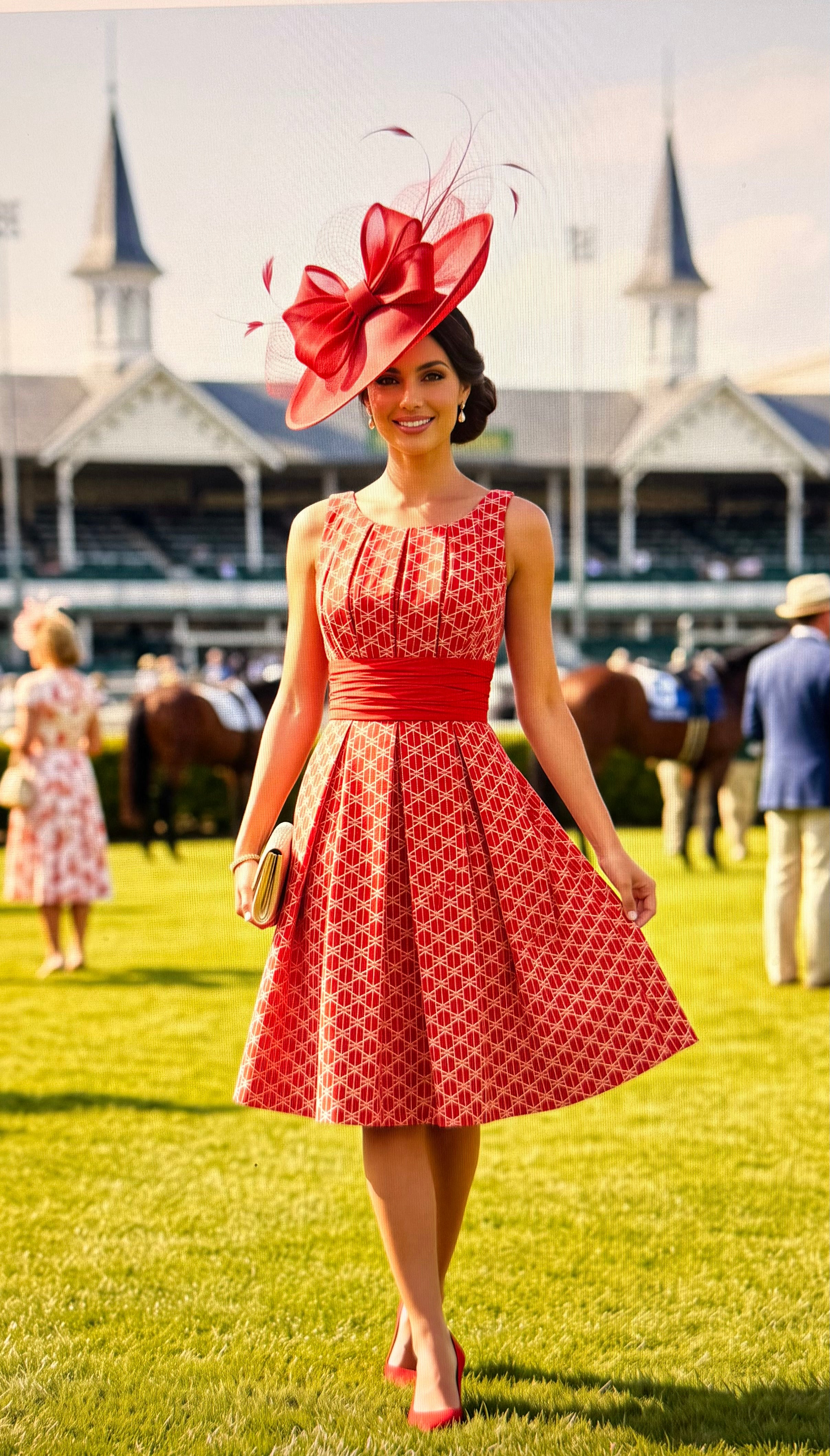 “It’s Time for a Kiki” Red Pleated Dress