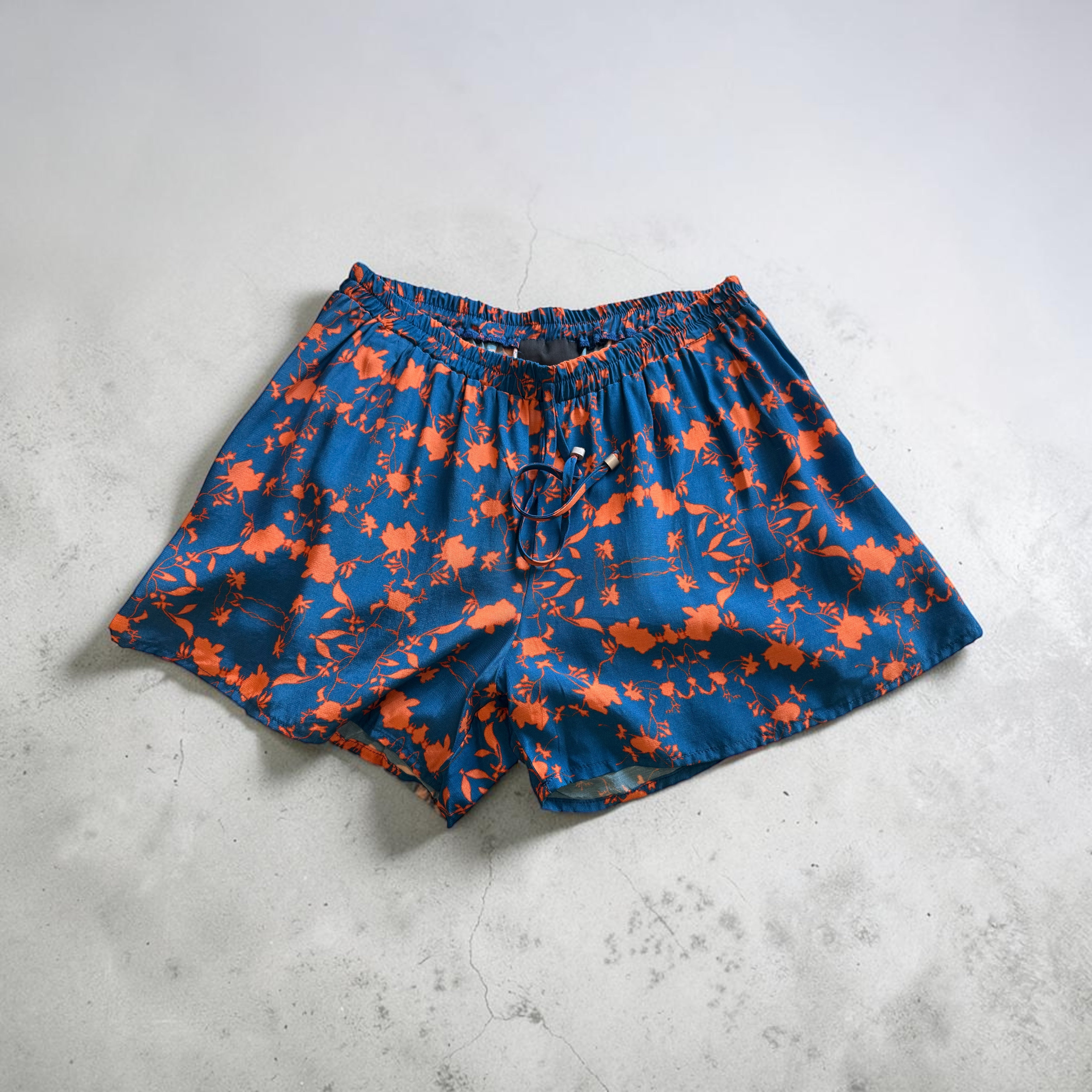 Cobalt shorts with Coral Vine