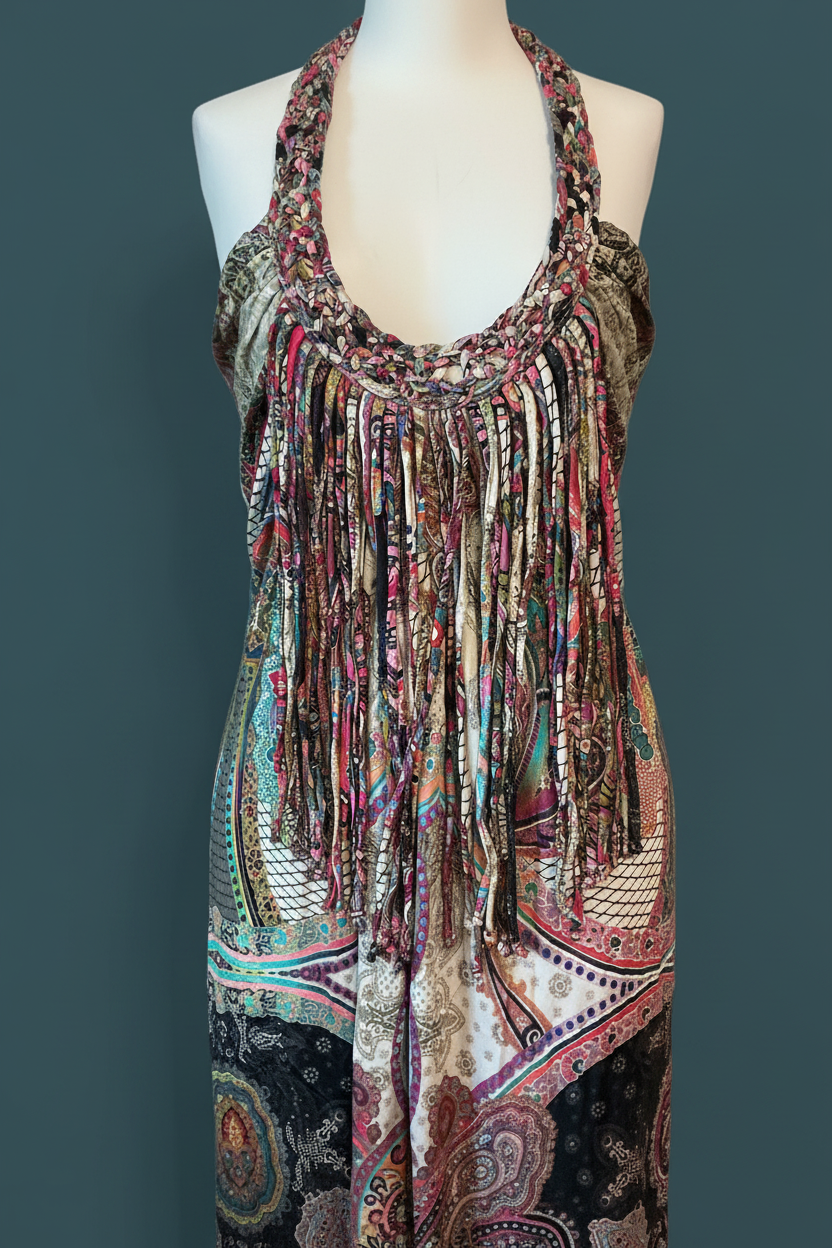 Paisley Paradise Halter Maxi Dress