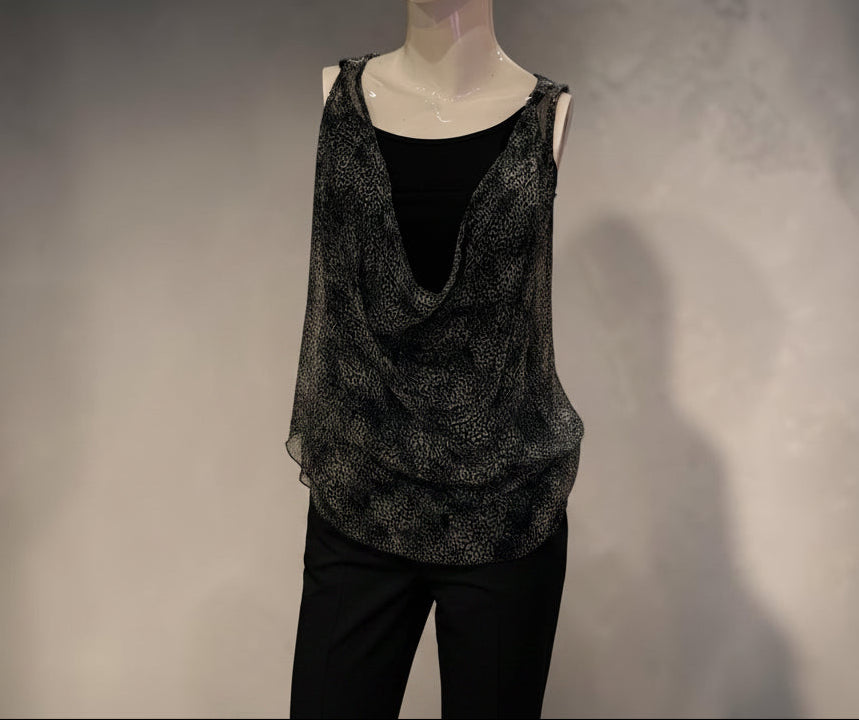 Charcoal Drape Tunic