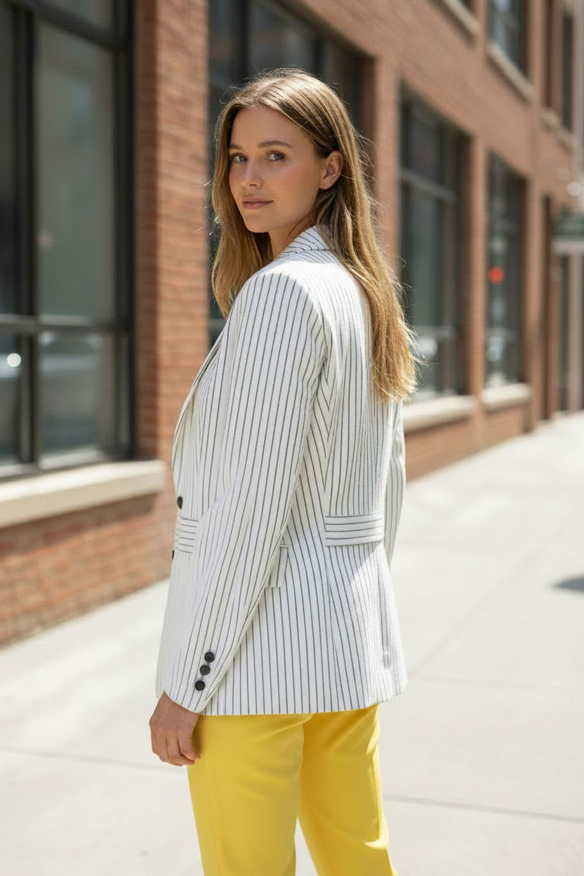 Iris Pinstripe Blazer