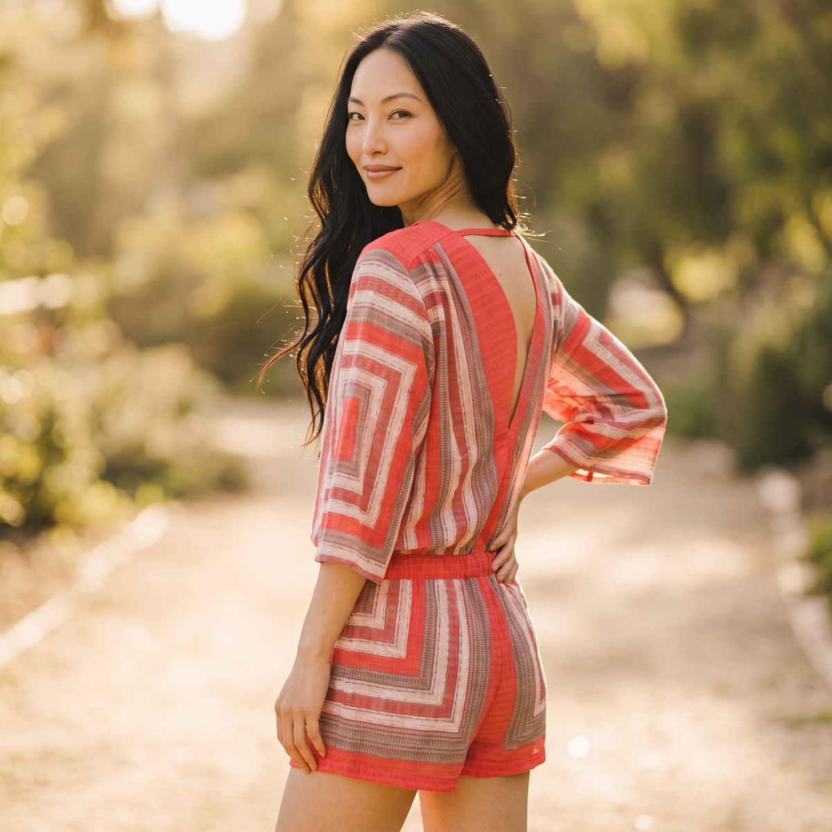 BCBG MaxAzaria Geometric Romper