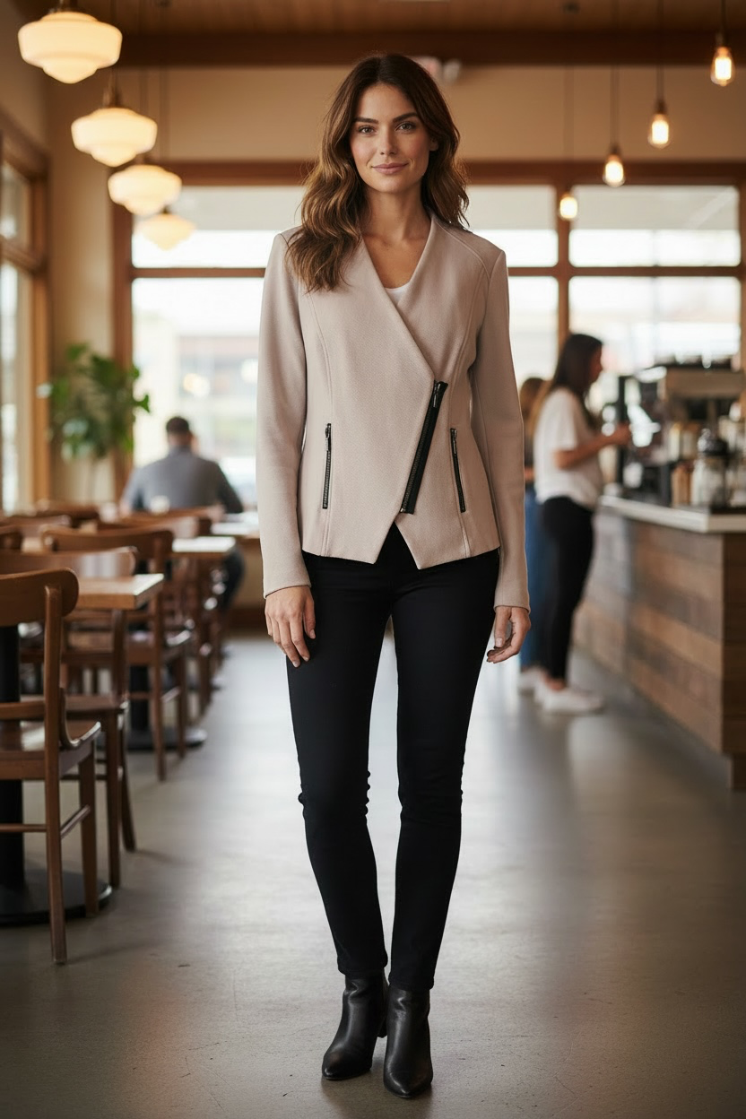 Blush Moto Style Jacket