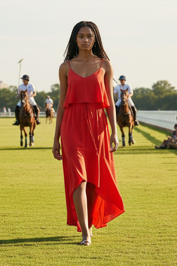 Orange Hi-Low Summerdress