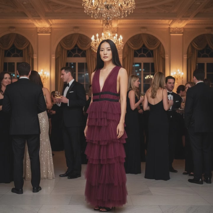 Midnight Bordeaux Gown-2